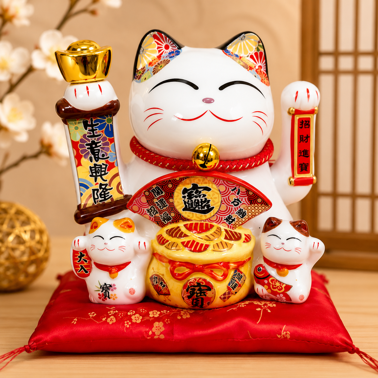 MANEKINEKO PORCELAINE 22 CM DE HAUT