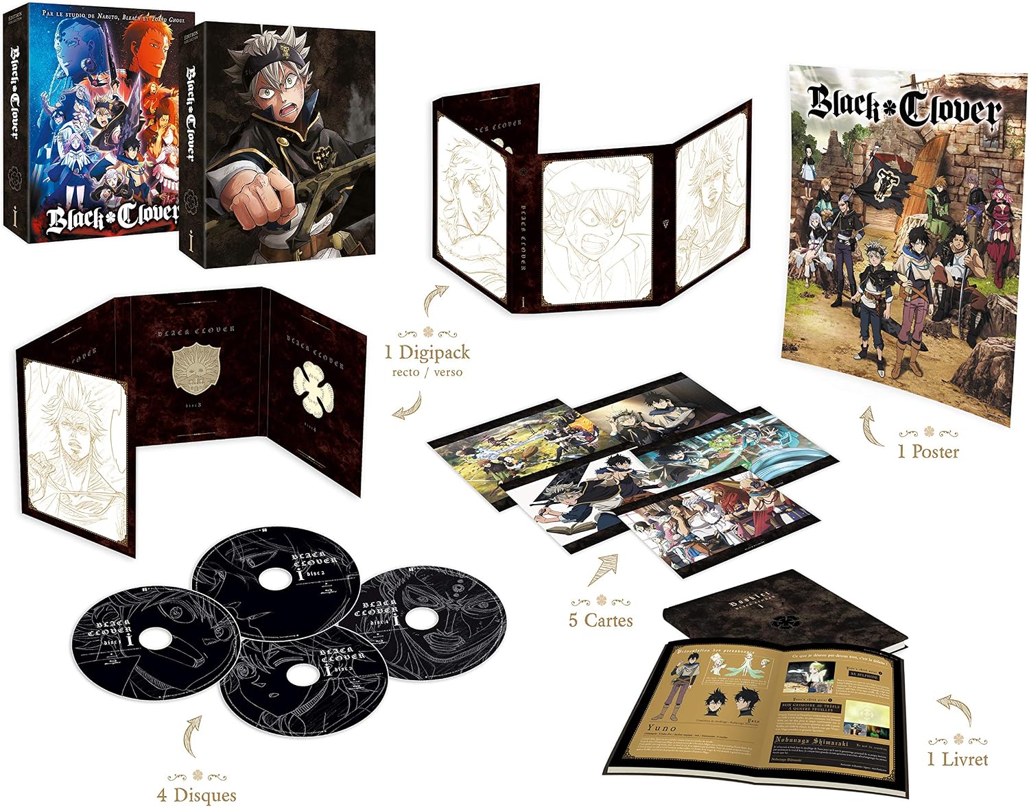 Black Clover - Saison 1, BOX 1/2 - Edition Collector Blu-ray
