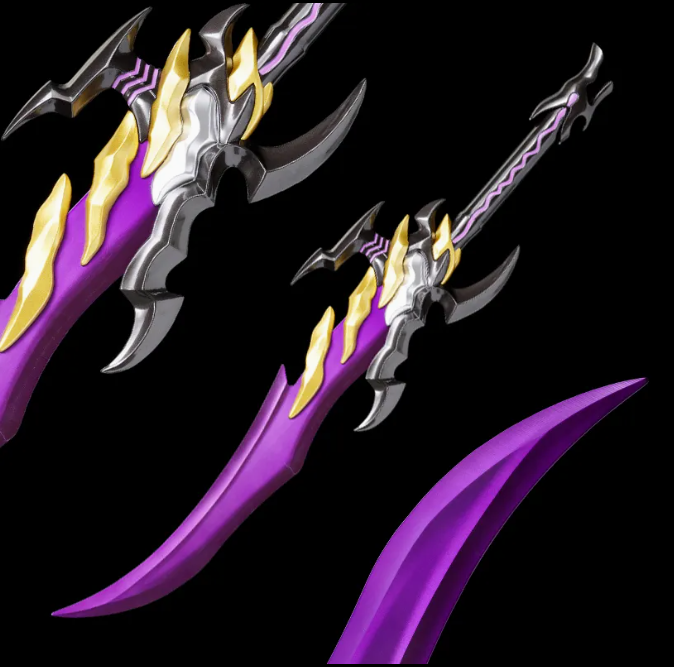 Épée de cosplay de l'anime Solo Leveling, couleur violette